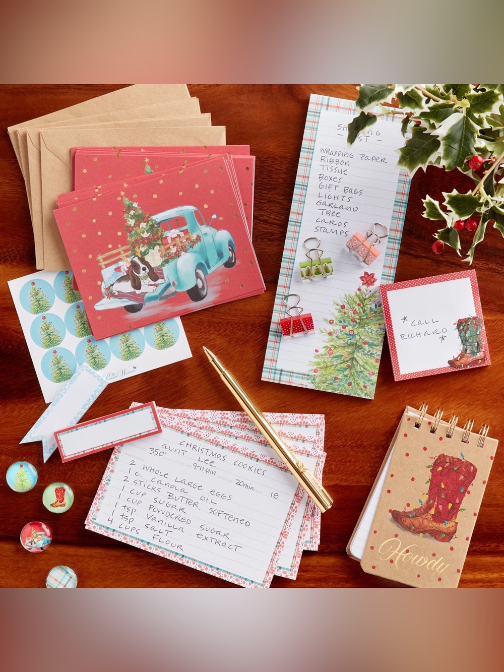 •NEW•The Pioneer Woman ‘Cowboy Christmas’ 59 Piece Stationery Set
